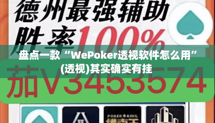 盘点一款“WePoker透视软件怎么用	”(透视)其实确实有挂 