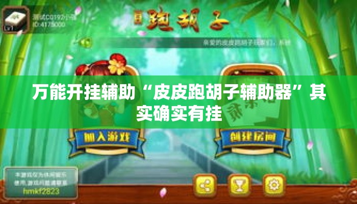 万能开挂辅助“皮皮跑胡子辅助器”其实确实有挂