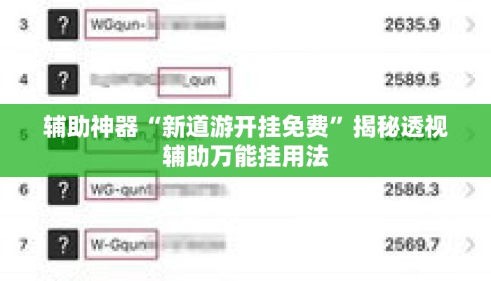 辅助神器“新道游开挂免费”揭秘透视辅助万能挂用法