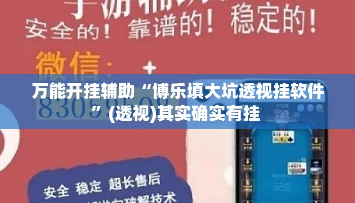 万能开挂辅助“博乐填大坑透视挂软件	”(透视)其实确实有挂 