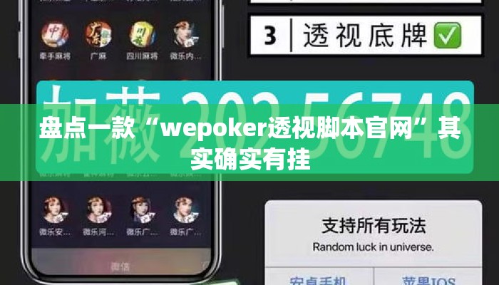 盘点一款“wepoker透视脚本官网”其实确实有挂