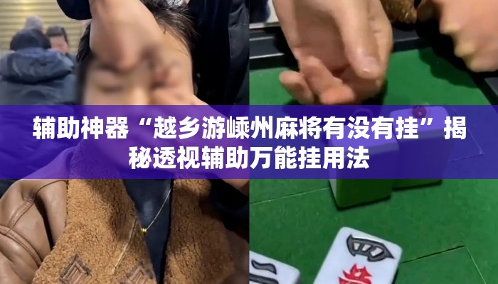 辅助神器“越乡游嵊州麻将有没有挂”揭秘透视辅助万能挂用法