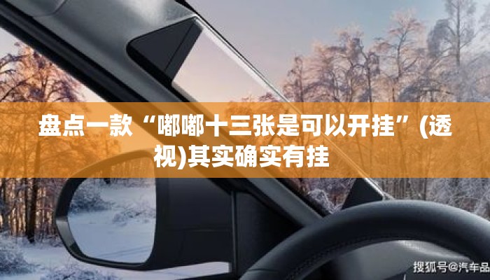 盘点一款“嘟嘟十三张是可以开挂”(透视)其实确实有挂 