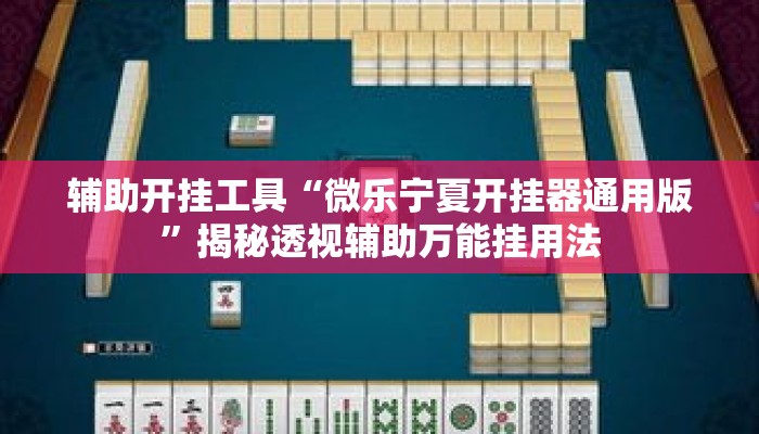 辅助开挂工具“微乐宁夏开挂器通用版	”揭秘透视辅助万能挂用法