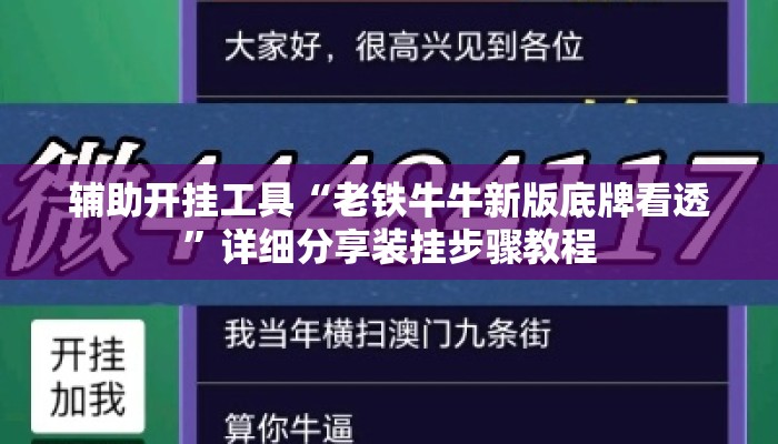 辅助开挂工具“老铁牛牛新版底牌看透”详细分享装挂步骤教程